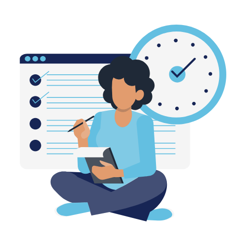 Saisie de la déclaration en ligne, sans contrainte de temps.
