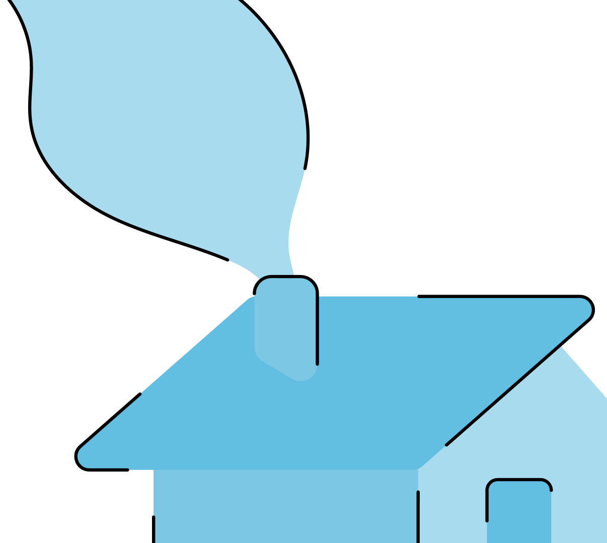 Une maison habitée avec une cheminée en action, symbolisant la rentabilité locative en meublé.